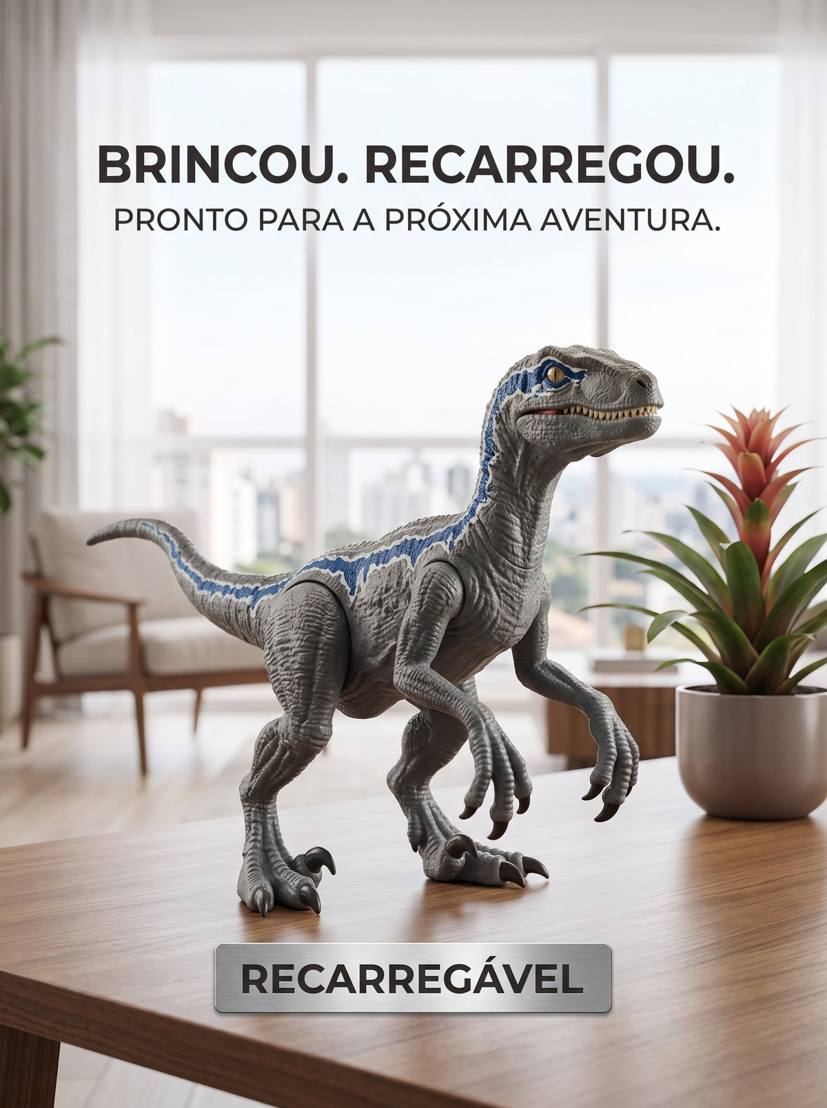 Dinossauro T-Rex Velociraptor com Controle Remoto | Mais Diversão para Dar Vida à Brincadeira