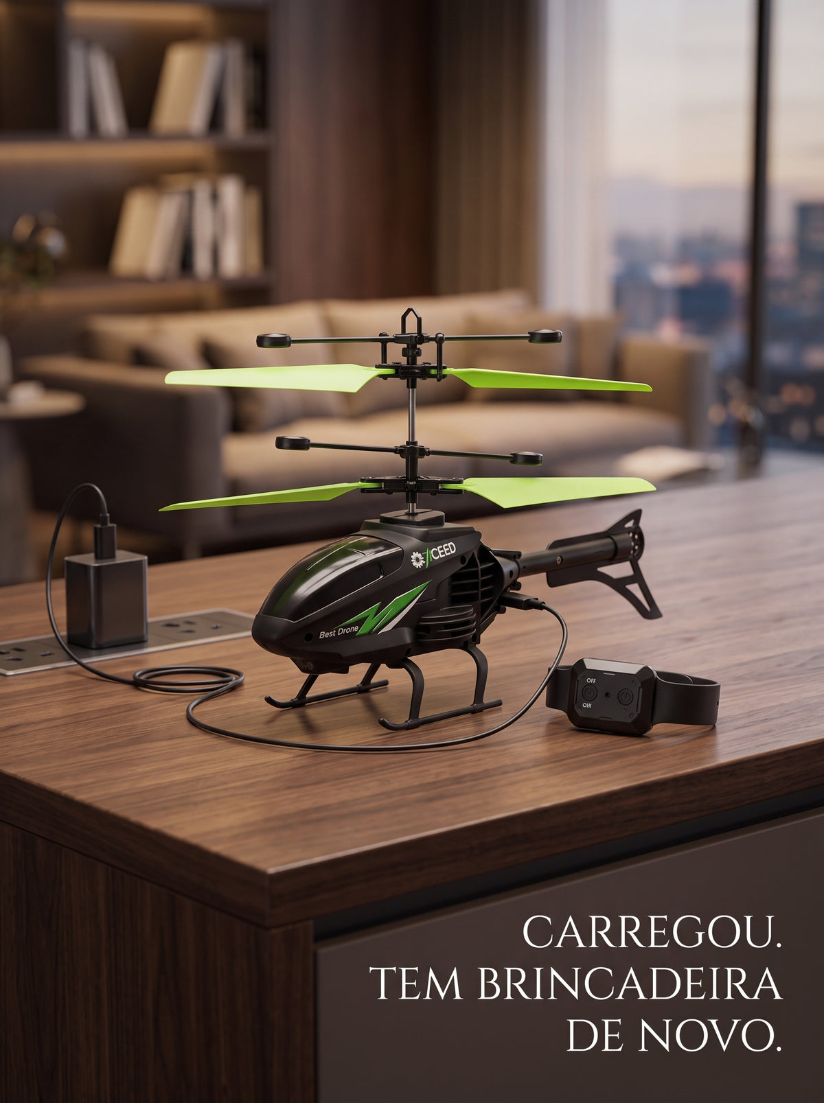Helicóptero de Controle Remoto USB | A Diversão Começa Quando Ele Decola