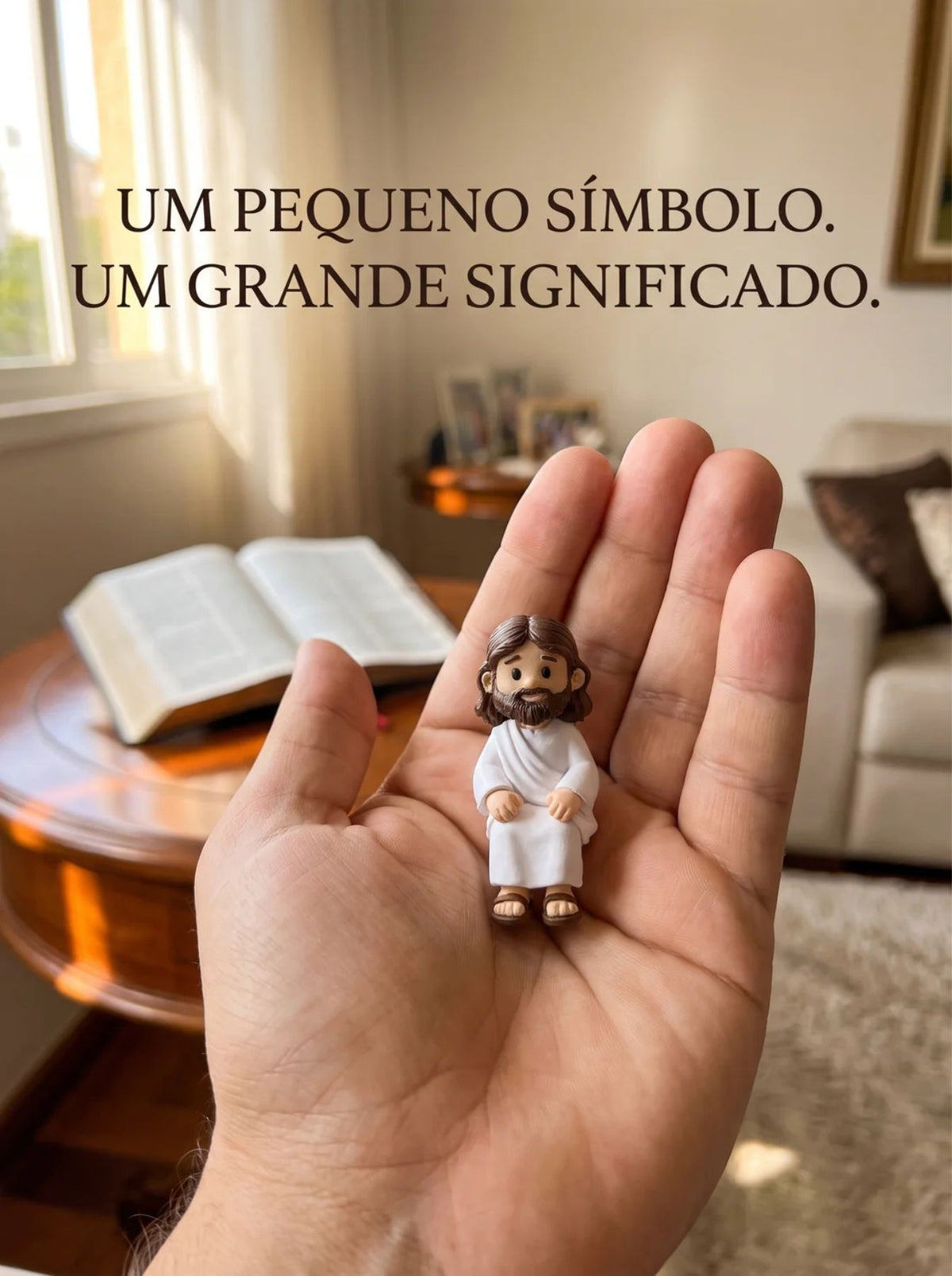 Mini Jesus Sentado | Um Pequeno Símbolo de Fé Para Estar Presente em Todos Momentos