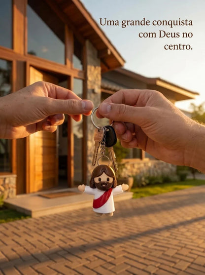 Chaveiro Cristão Jesus Miniatura | Símbolo de Fé Para Te Acompanhar Cada Momento
