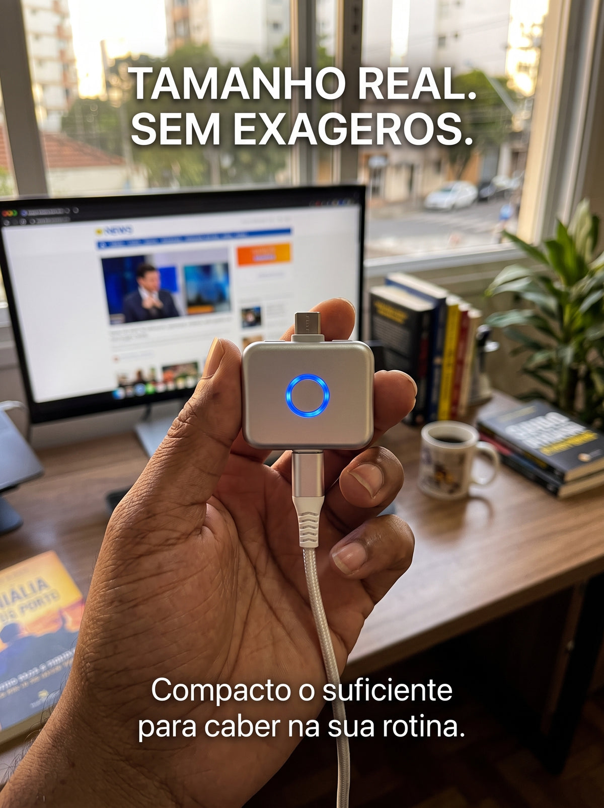 Adaptador de Carregamento USB-C 140W | Interrompe a Carga ao Chegar em 100%