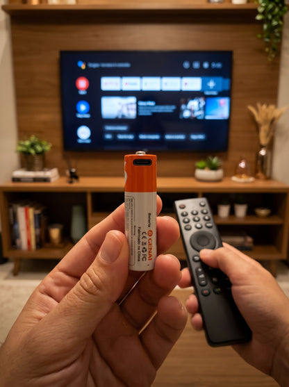 Kit 2 Pilhas AA Recarregáveis USB Tipo C | Energia Inteligente Para Seus Dispositivos