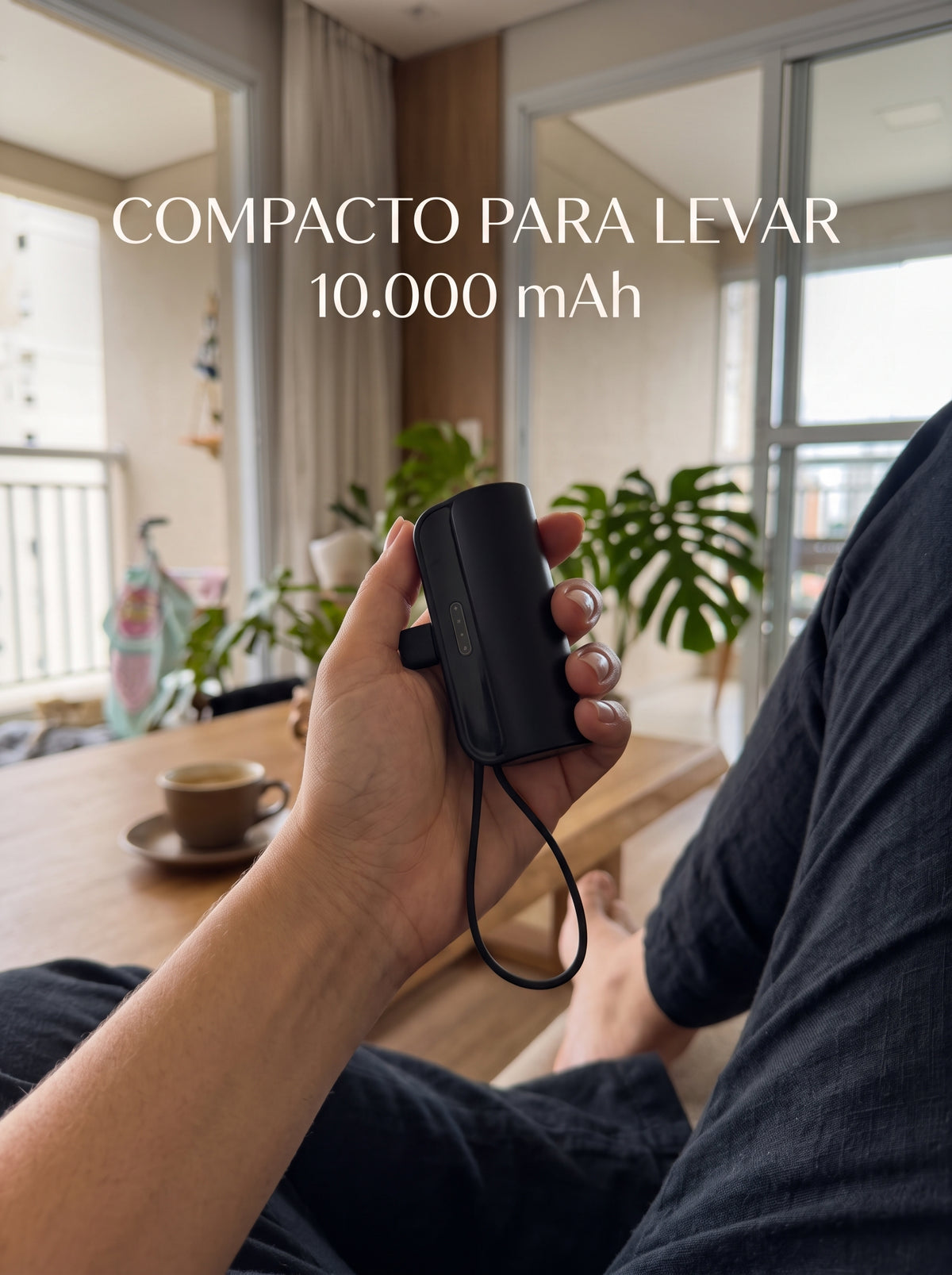 Mini Power Bank 10000mAh | Chega de Ficar Sem Bateria