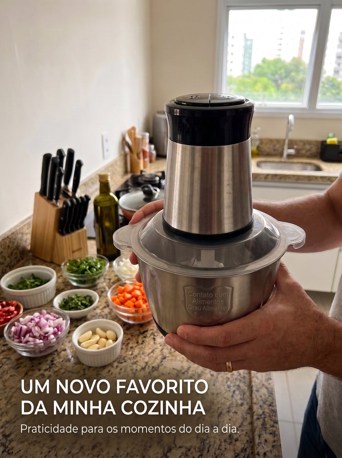 Picador Elétrico de Alimentos | Mais Praticidade Para Preparar Suas Refeições