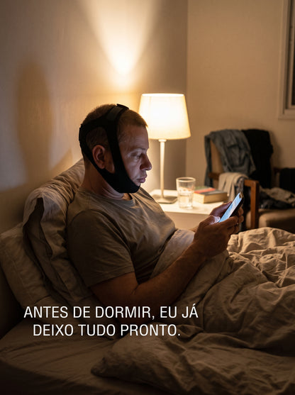 Máscara de Queixo Anti-Ronco em Neoprene | Mais Conforto na Hora de Dormir