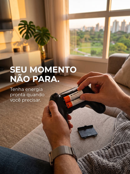Kit 2 Pilhas AA Recarregáveis USB Tipo C | Energia Inteligente Para Seus Dispositivos