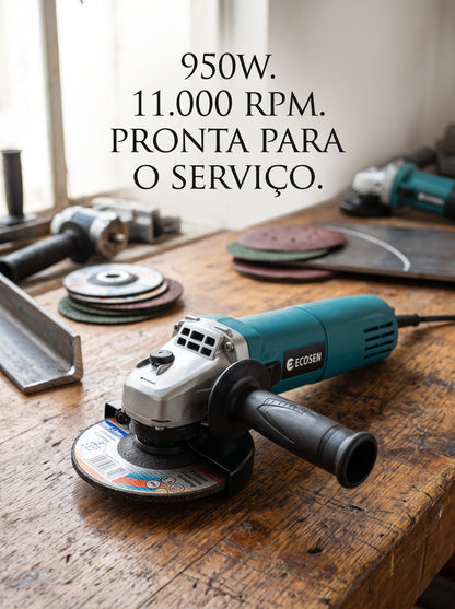Esmerilhadeira Angular 950W 4.1/2" | Potência para Corte e Acabamento