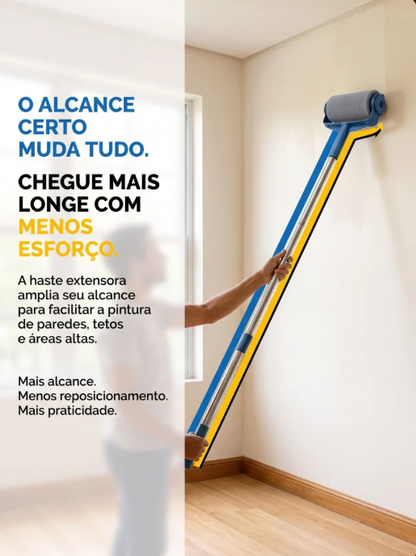 Rolo de Pintura com Extensor 75 cm | Mais Alcance para Paredes e Tetos