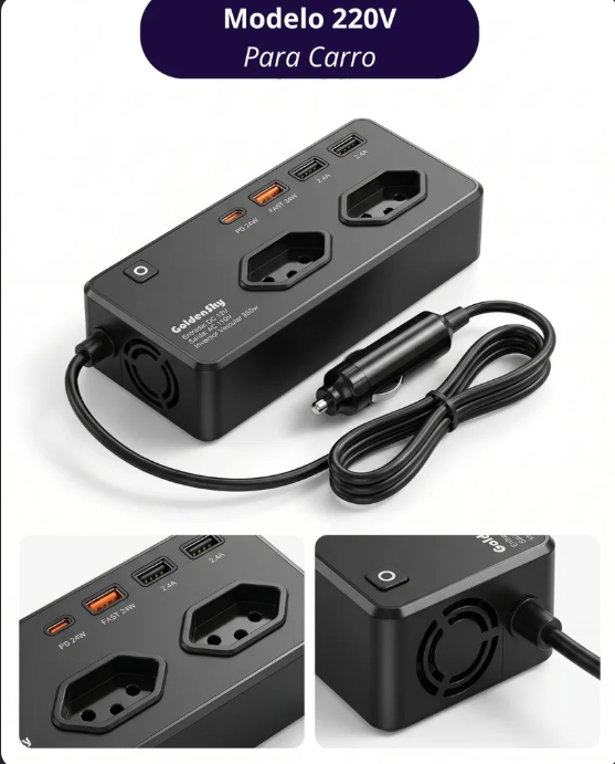 Inversor 400W para carro | Energia Extra na Estrada
