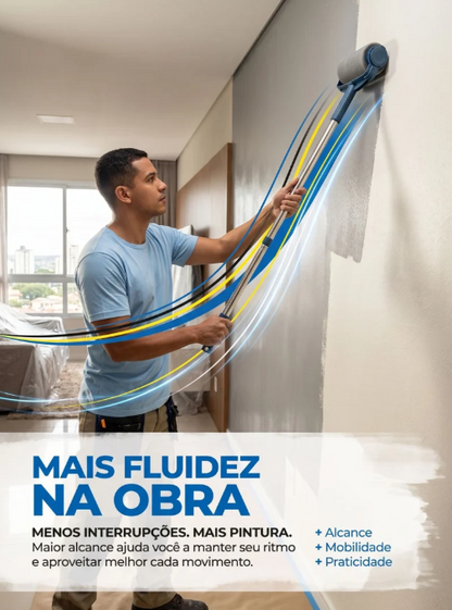 Rolo de Pintura com Extensor 75 cm | Mais Alcance para Paredes e Tetos
