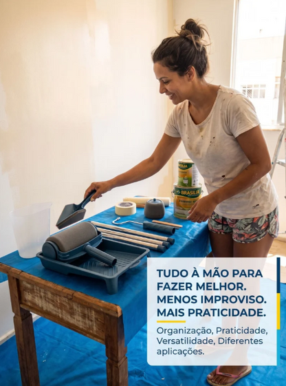 Rolo de Pintura com Extensor 75 cm | Mais Alcance para Paredes e Tetos