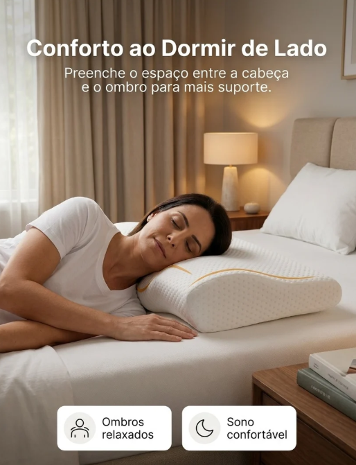 Acorde Renovado Todos os Dias I
Travesseiro Cervical Ortopédico
Viscoelástico