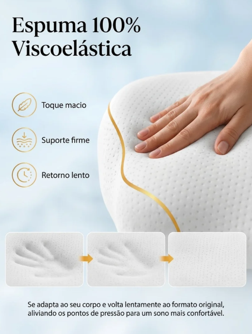 Acorde Renovado Todos os Dias I
Travesseiro Cervical Ortopédico
Viscoelástico
