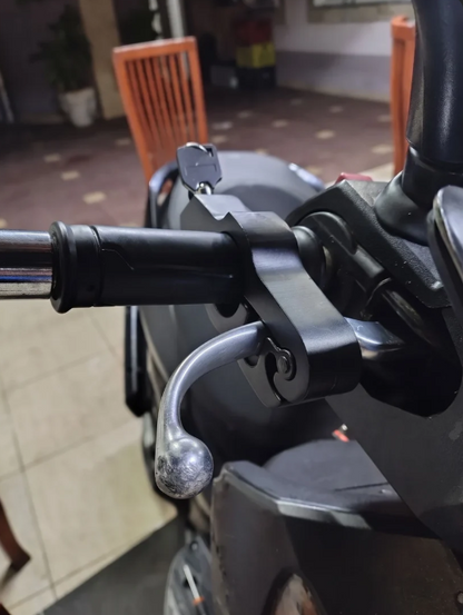 Trava Antifurto Reforçada para Moto | Bloqueio de Manete, Freio e Acelerador