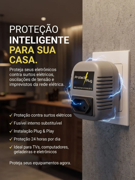 Dispositivo de Proteção Contra
Surtos Elétricos Bivolt | Proteja os Eletrônicos