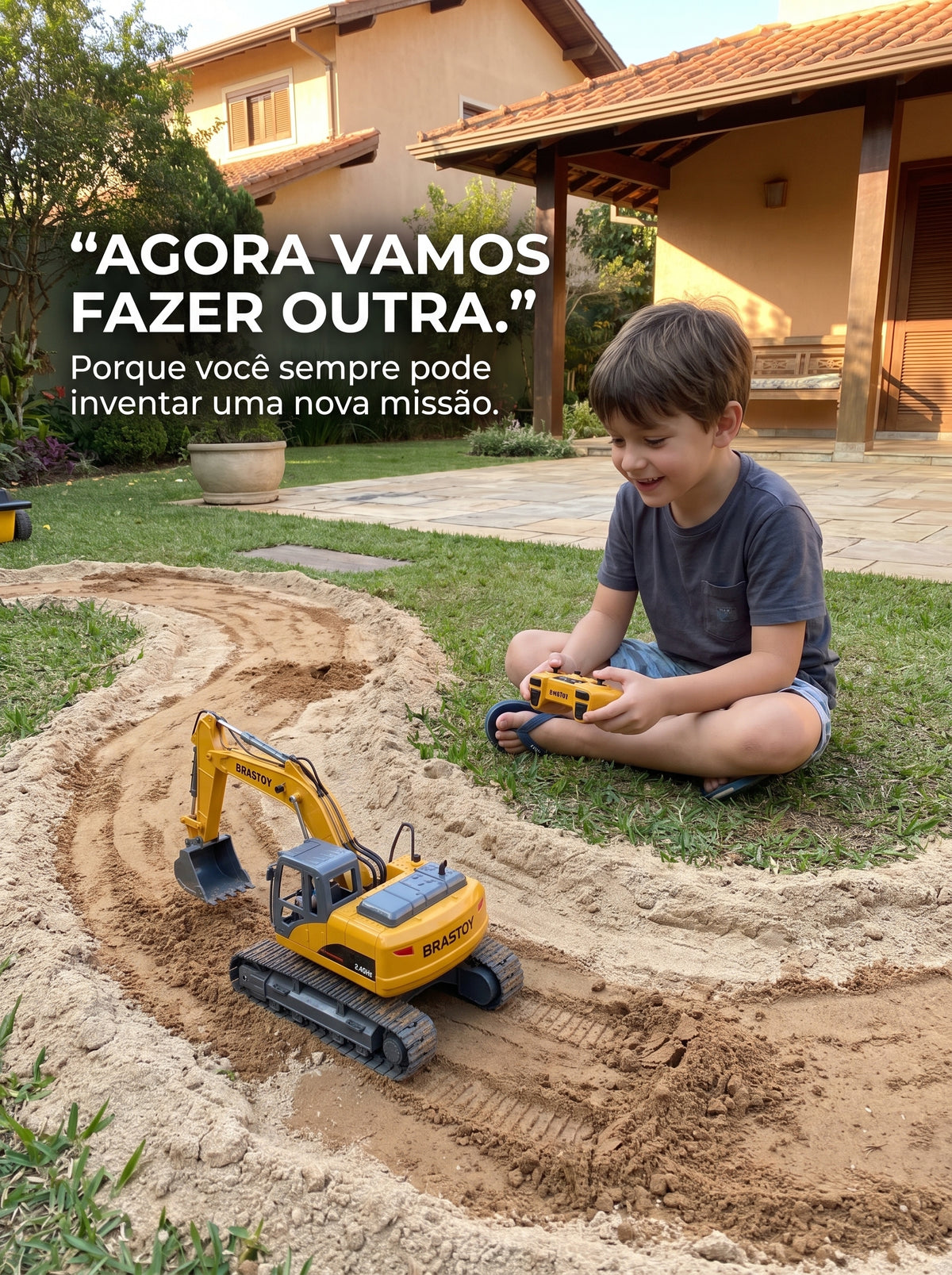 Máquina Escavadeira Recarregável com Controle Remoto | Mais Diversão para Brincar de Construção