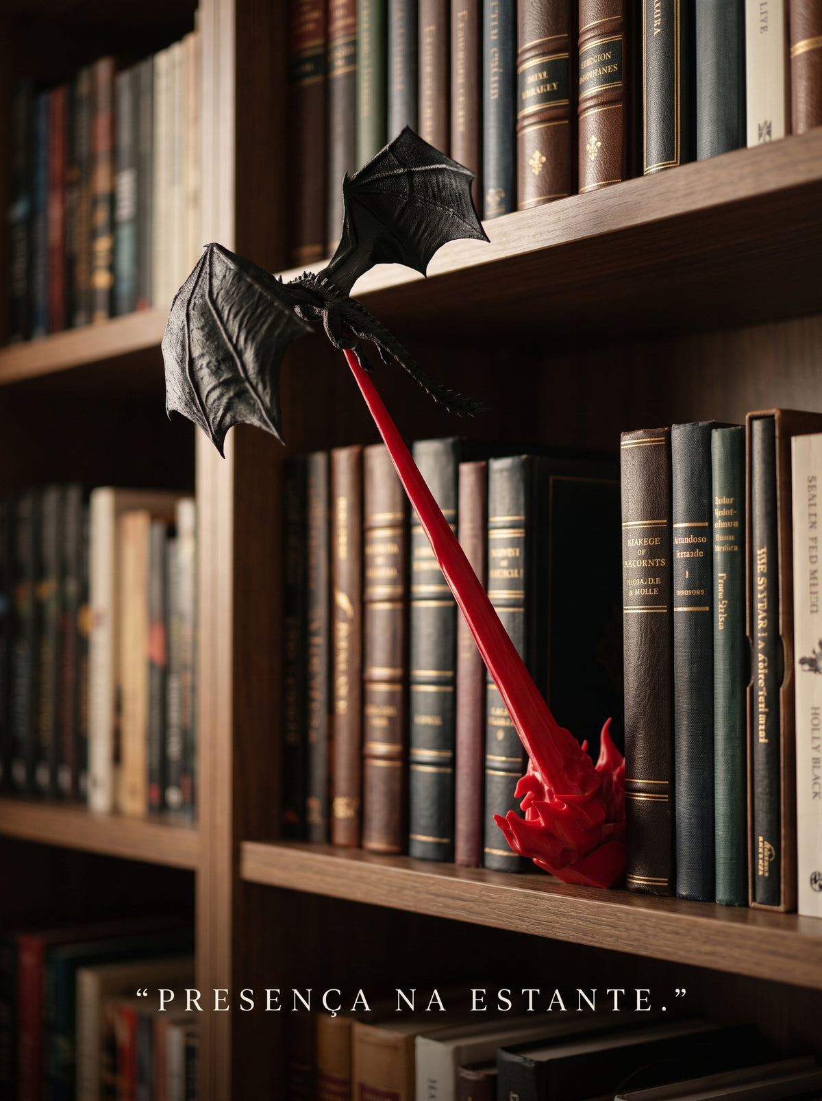 Dragão Decorativo para Estante | Um Toque Medieval Entre Seus Livros