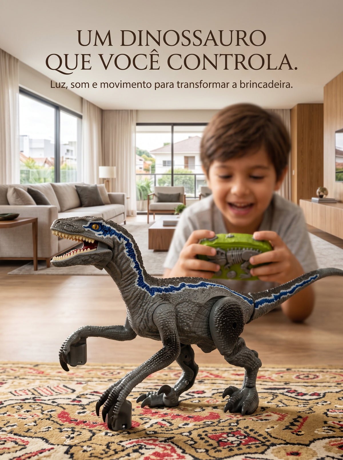 Dinossauro T-Rex Velociraptor com Controle Remoto | Mais Diversão para Dar Vida à Brincadeira