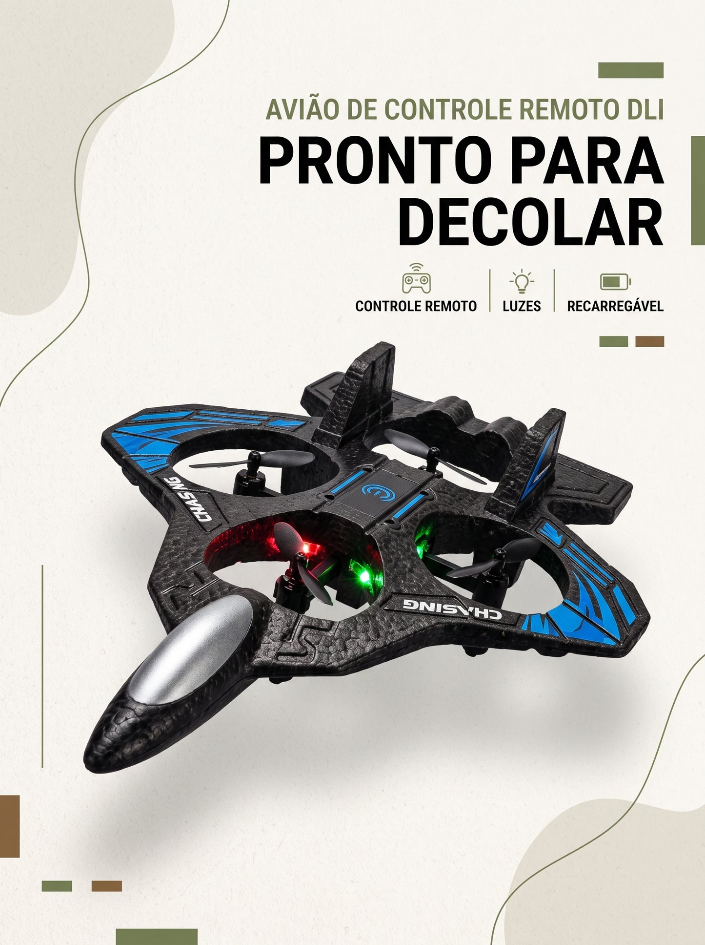 Avião Drone RC de Combate | Diversão Que Sai do Chão