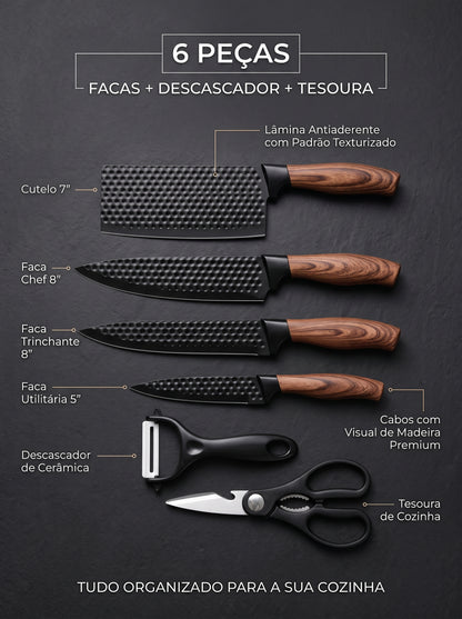 Kit de Facas | A Praticidade Que Faltava na Sua Cozinha