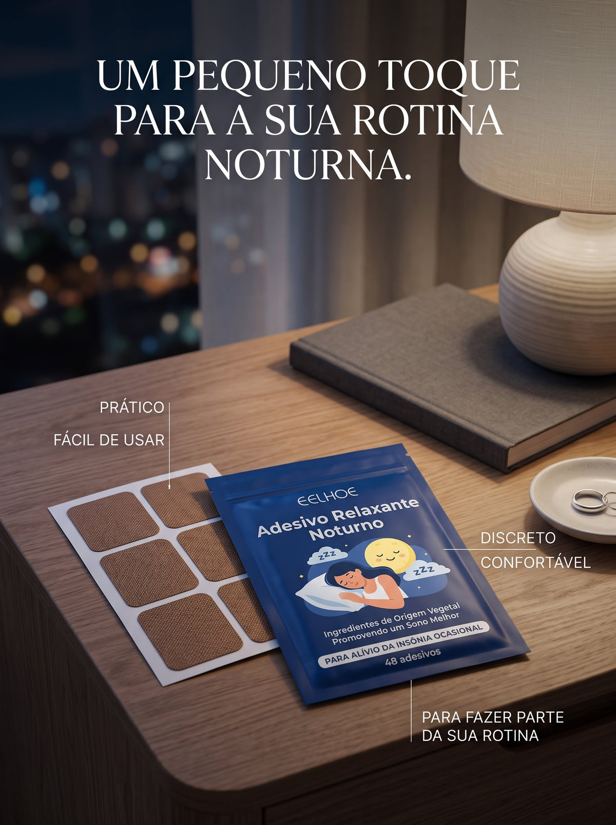 Adesivo Relaxante Noturno | Mais Tranquilidade para Desacelerar Antes de Dormir