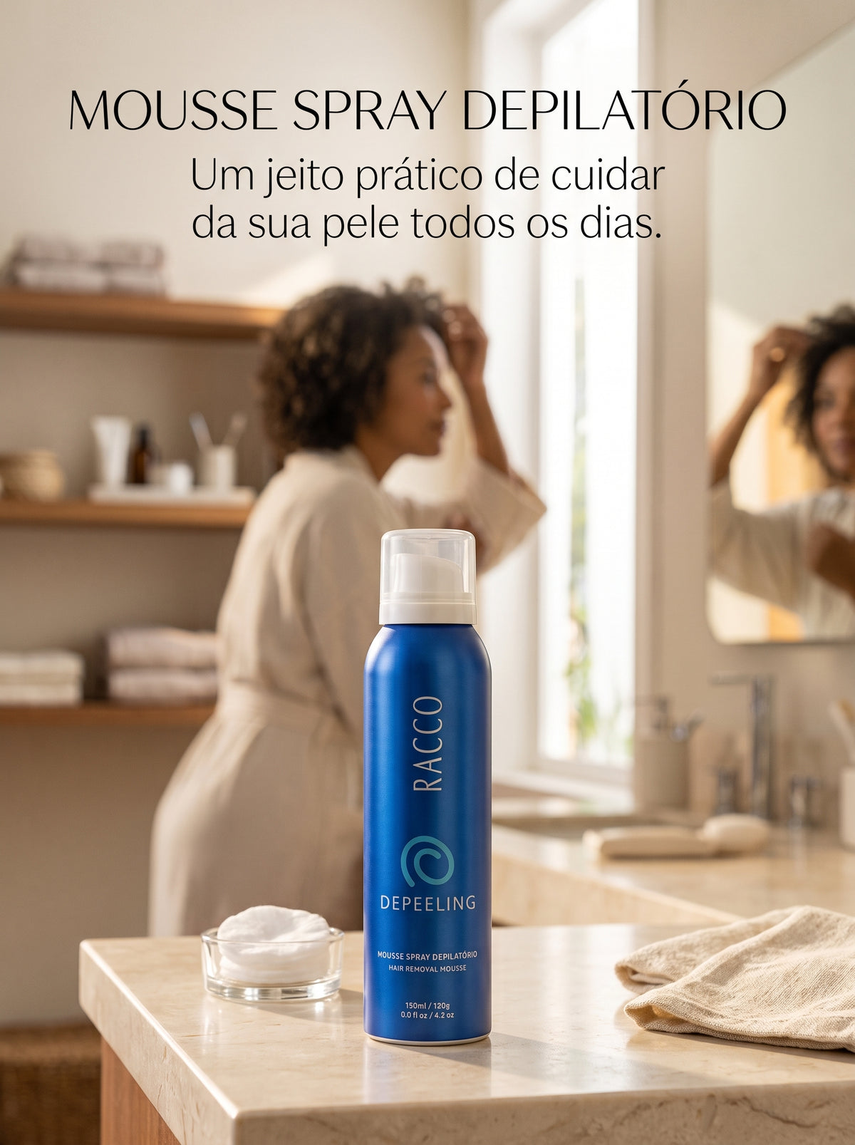 Mousse Spray Depilatório 150ml | Mais Praticidade para Deixar a Pele Lisa