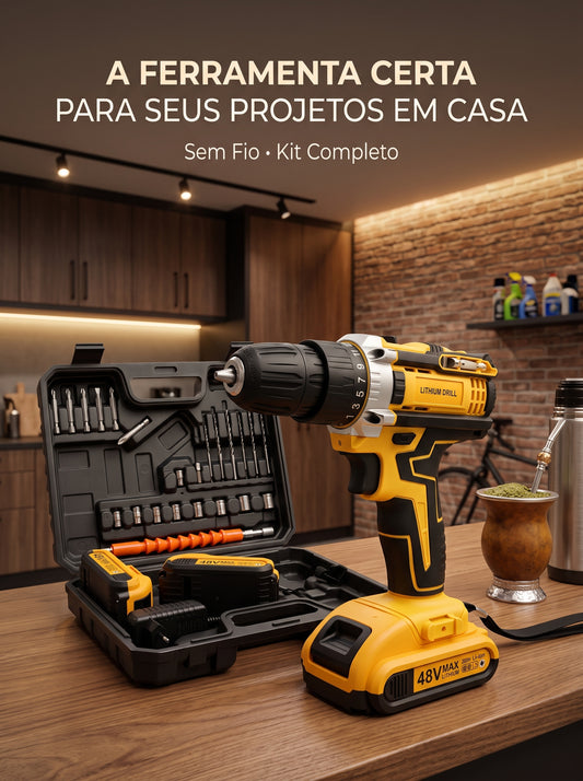 Parafusadeira Furadeira 48V | A Ferramenta Que Resolve