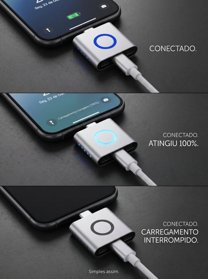 Adaptador de Carregamento USB-C 140W | Interrompe a Carga ao Chegar em 100%