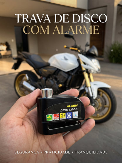 Trava de Disco para Moto com Alarme | Mais Tranquilidade ao Estacionar