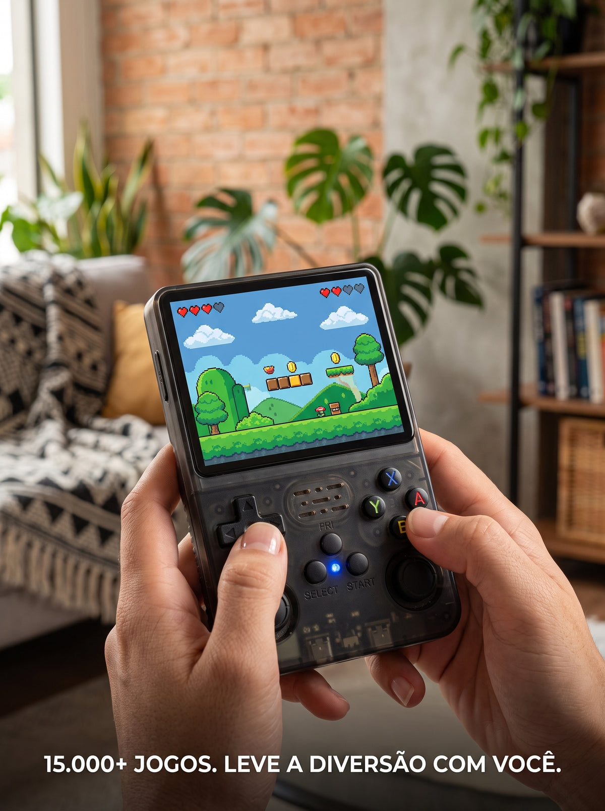 Console Portátil R36S 64GB + 15.000 Jogos | Nostalgia na Palma da Mão