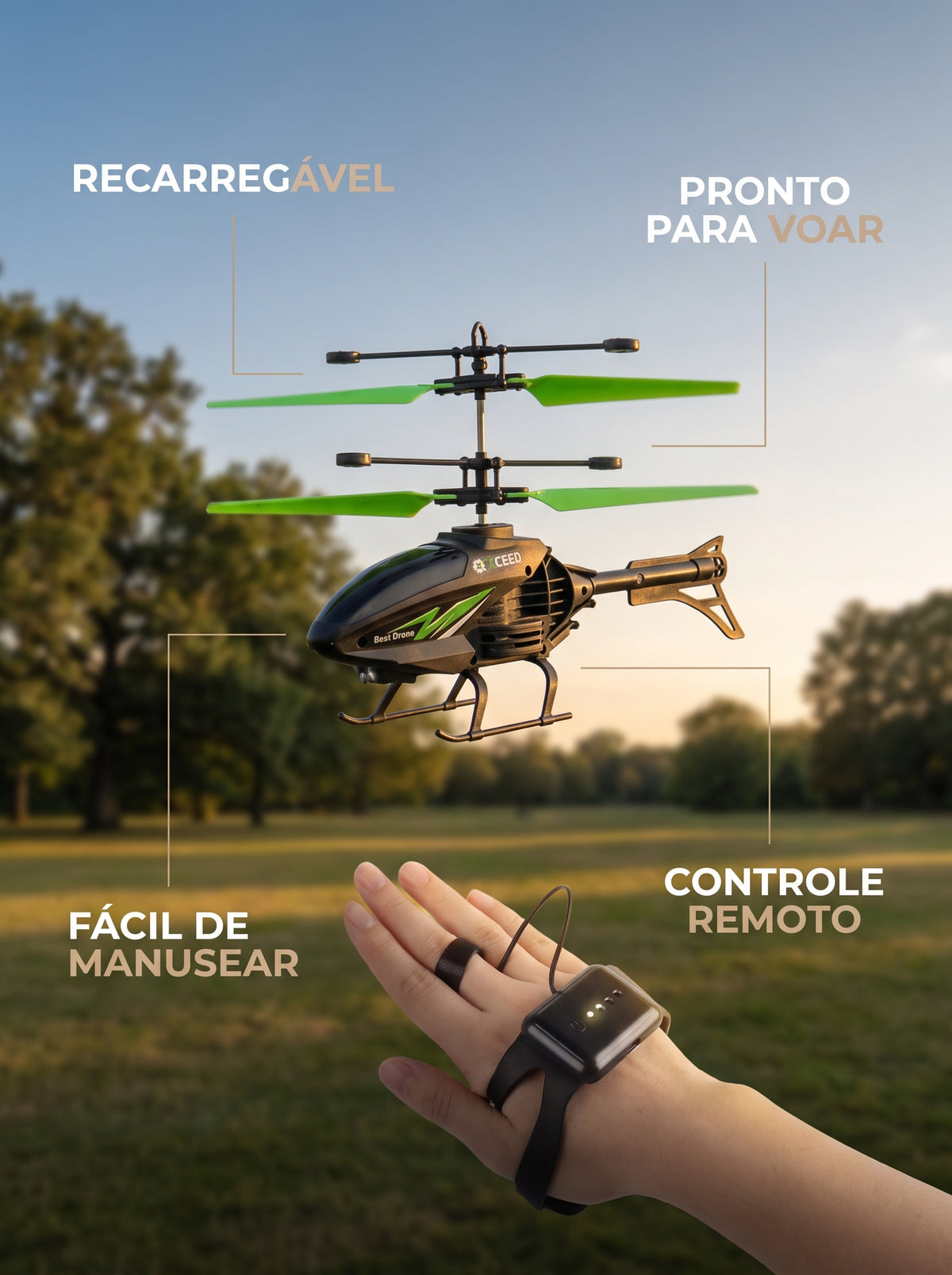 Helicóptero de Controle Remoto USB | A Diversão Começa Quando Ele Decola