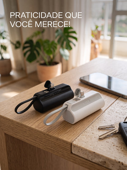 Mini Power Bank 10000mAh | Chega de Ficar Sem Bateria