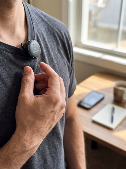 Microfone de Lapela Sem Fio com 2 Microfones | Grave com as Mãos Livres