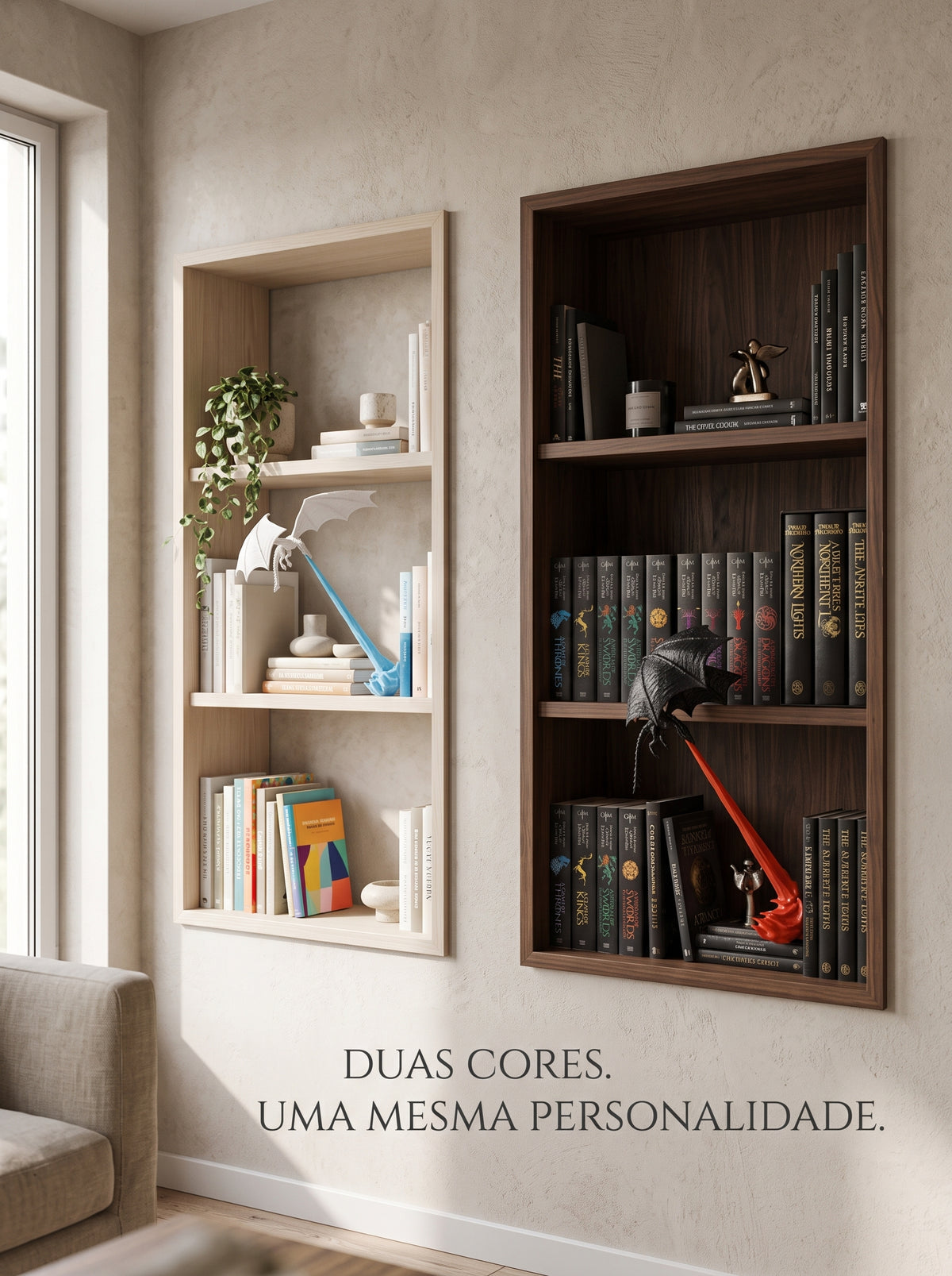 Dragão Decorativo para Estante | Um Toque Medieval Entre Seus Livros
