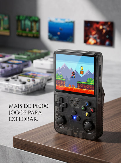 Console Portátil R36S 64GB + 15.000 Jogos | Nostalgia na Palma da Mão