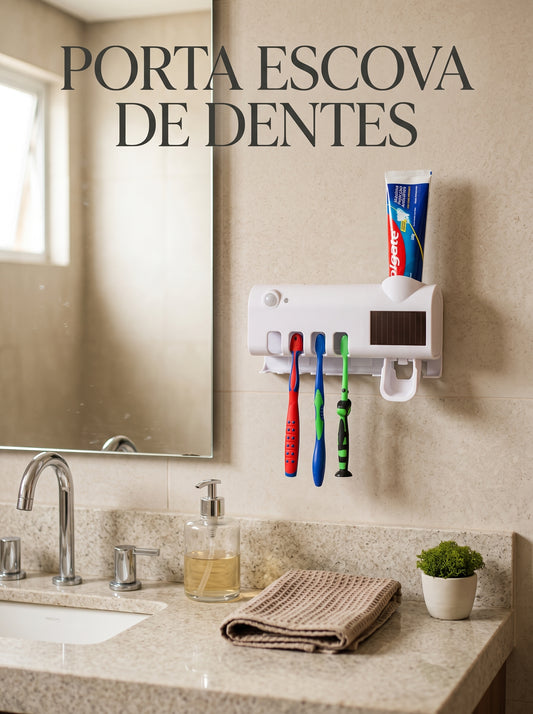 Porta Escova de Dentes com UV | Banheiro Mais Organizado e Prático