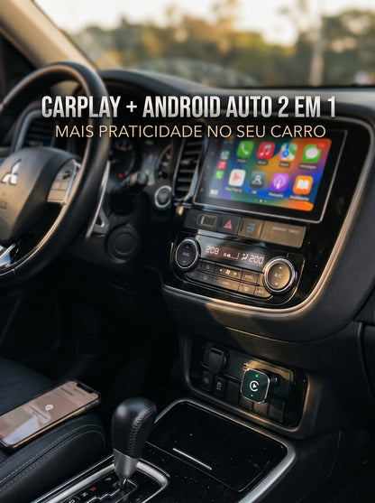 Adaptador CarPlay 2 em 1 | Seu Carro Mais Conectado