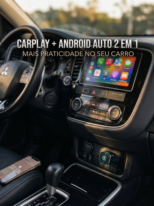 Adaptador CarPlay 2 em 1 | Seu Carro Mais Conectado