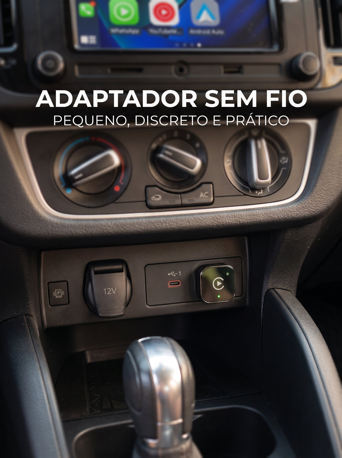 Adaptador CarPlay 2 em 1 | Seu Carro Mais Conectado
