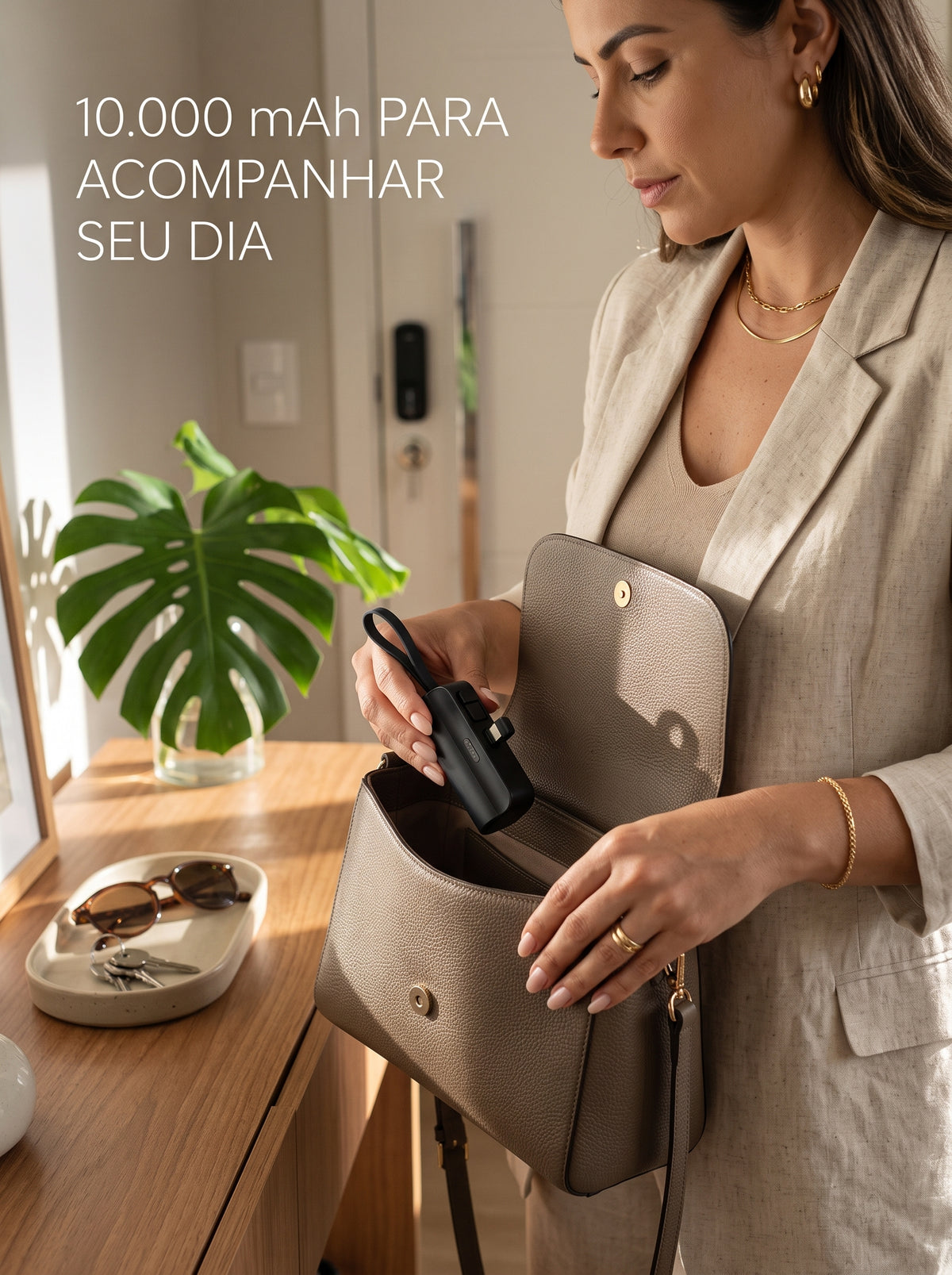 Mini Power Bank 10000mAh | Chega de Ficar Sem Bateria